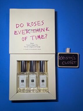 NIB Jo Malone Roses Travel Cologne Trio - Rose Blush Magnolia Amber